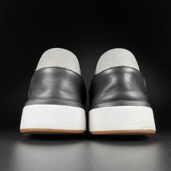 Kizik Vegas Men’s Size 13 Black Leather Handsfree Sneaker Slip On Casual Comfort - Picture 3 of 9